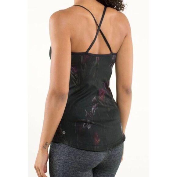 LULULEMON ATHLETICA Atma Tank in Midnight Iris Multi/Black Size 4 - Picture 2 of 5